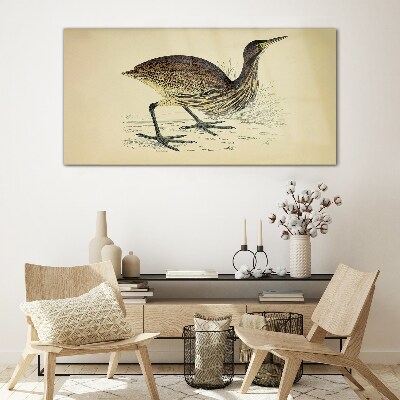 Glasbild Vogelmuster auf Naturhintergrund