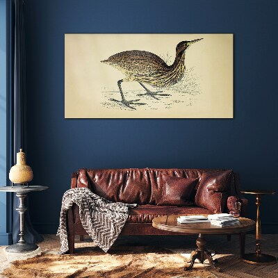 Glasbild Vogelmuster auf Naturhintergrund
