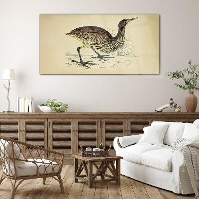Glasbild Vogelmuster auf Naturhintergrund
