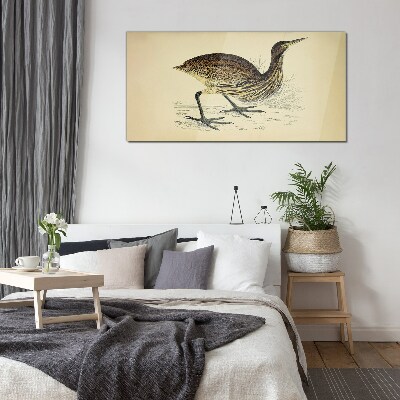 Glasbild Vogelmuster auf Naturhintergrund