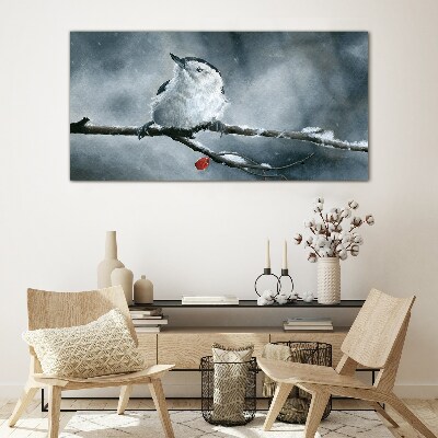 Bild auf glas Tier-Vogel-Schnee-Winter