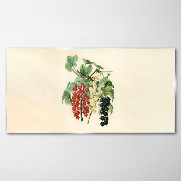 Glasbild Fruchtbouquet mit Johannisbeeren