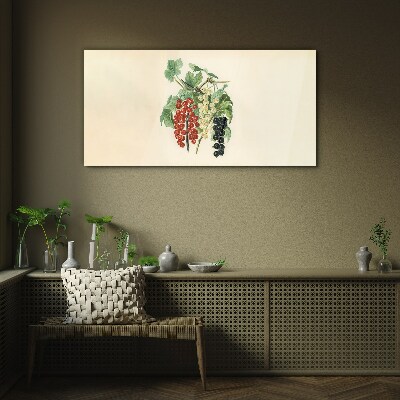 Glasbild Fruchtbouquet mit Johannisbeeren