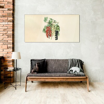 Glasbild Fruchtbouquet mit Johannisbeeren