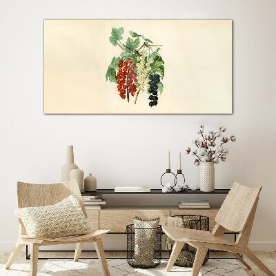 Glasbild Fruchtbouquet mit Johannisbeeren