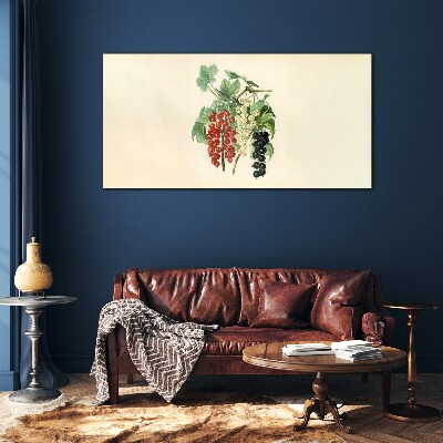 Glasbild Fruchtbouquet mit Johannisbeeren