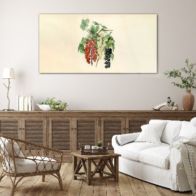 Glasbild Fruchtbouquet mit Johannisbeeren
