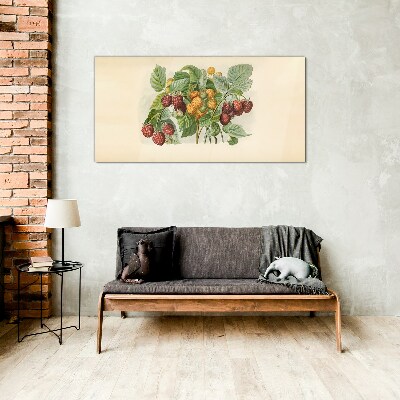 Foto auf glas Fruchtiges Bouquet nach Himbeeren und Brombeeren