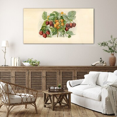 Foto auf glas Fruchtiges Bouquet nach Himbeeren und Brombeeren