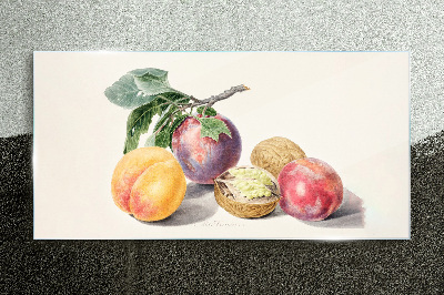 Glasbild Fruchtbouquet auf weißem Hintergrund