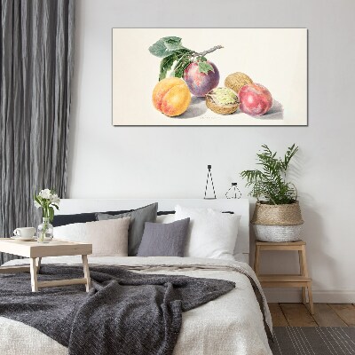 Glasbild Fruchtbouquet auf weißem Hintergrund