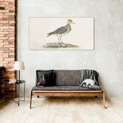 Glasbild Ein eleganter Vogel vor der Kulisse der Natur