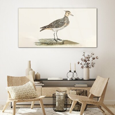 Glasbild Ein eleganter Vogel vor der Kulisse der Natur