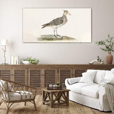 Glasbild Ein eleganter Vogel vor der Kulisse der Natur