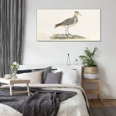 Glasbild Ein eleganter Vogel vor der Kulisse der Natur
