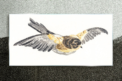 Glasbild Tier-Vogel-Zeichnung