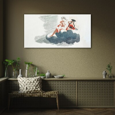 Bild aus glas Musikalische Muse in den Wolken