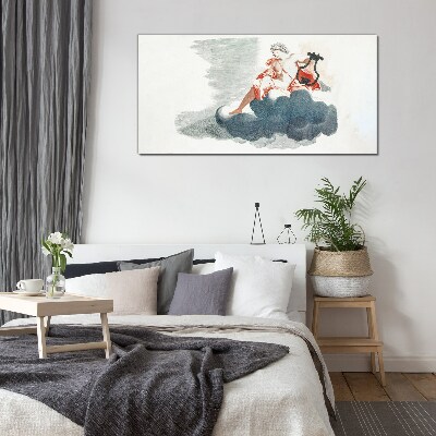 Bild aus glas Musikalische Muse in den Wolken