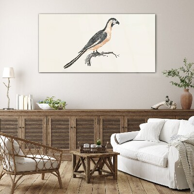 Bild auf glas drucken Vogel auf einem Ast