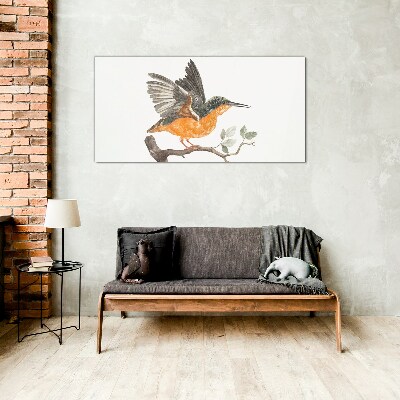 Glasbild Kaninchen im Flug
