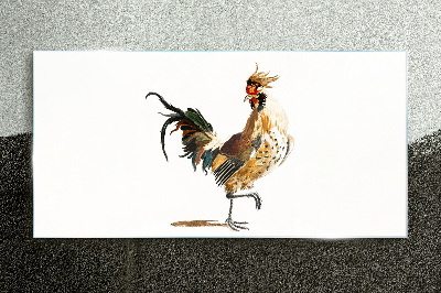 Glasbild Tiervogelhuhn zeichnen