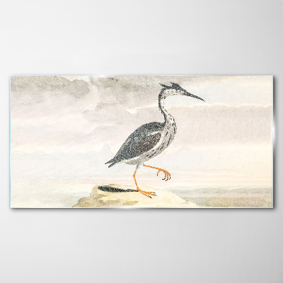 Glasbild Ein Zugvogel vor der Kulisse der Natur