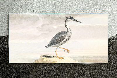 Glasbild Ein Zugvogel vor der Kulisse der Natur