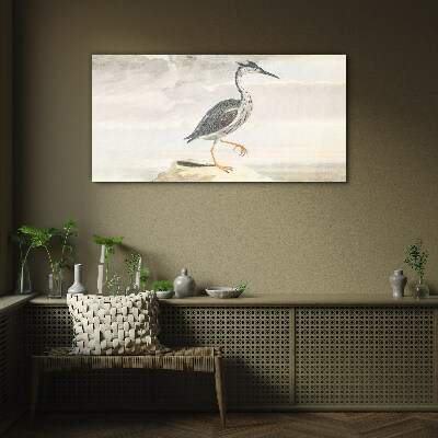 Glasbild Ein Zugvogel vor der Kulisse der Natur