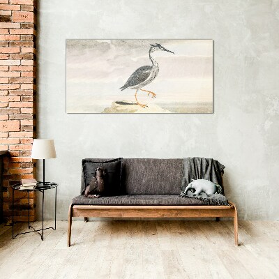 Glasbild Ein Zugvogel vor der Kulisse der Natur