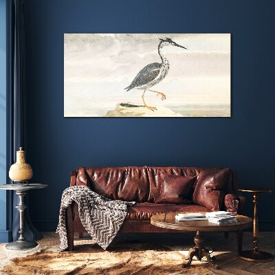 Glasbild Ein Zugvogel vor der Kulisse der Natur