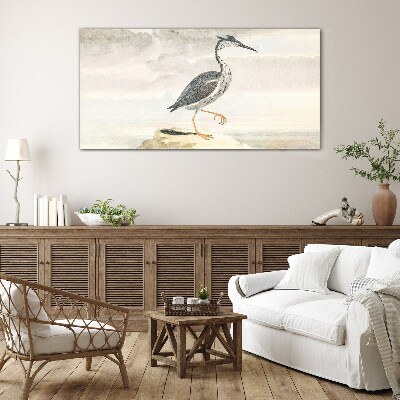 Glasbild Ein Zugvogel vor der Kulisse der Natur