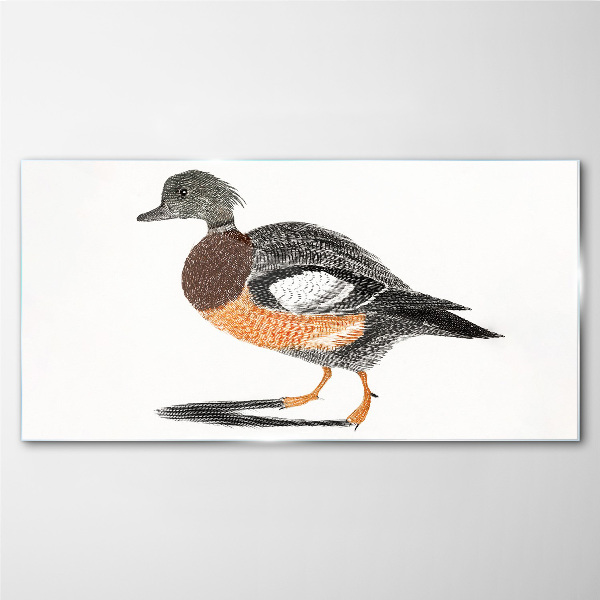 Bild auf glas drucken Ente im grafischen Stil
