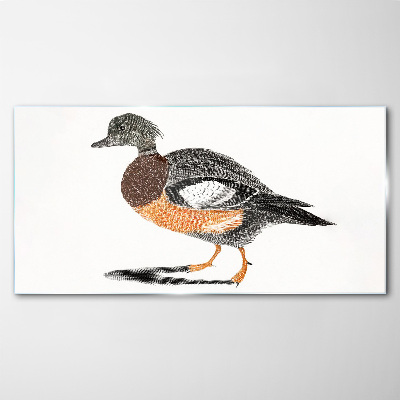 Bild auf glas drucken Ente im grafischen Stil