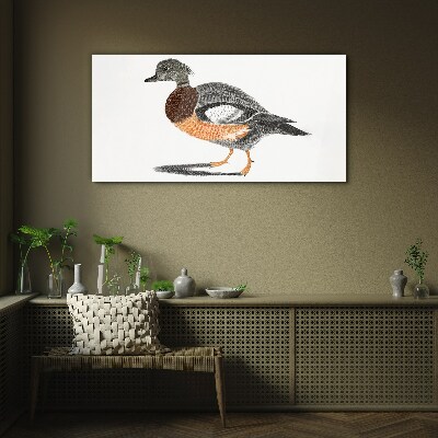 Bild auf glas drucken Ente im grafischen Stil