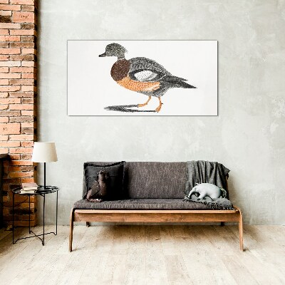 Bild auf glas drucken Ente im grafischen Stil