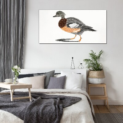 Bild auf glas drucken Ente im grafischen Stil