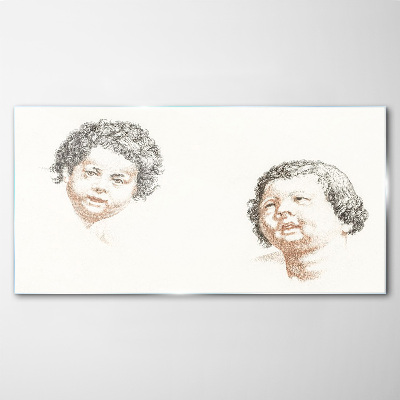 Glasbild Porträt der Freude eines Kindes