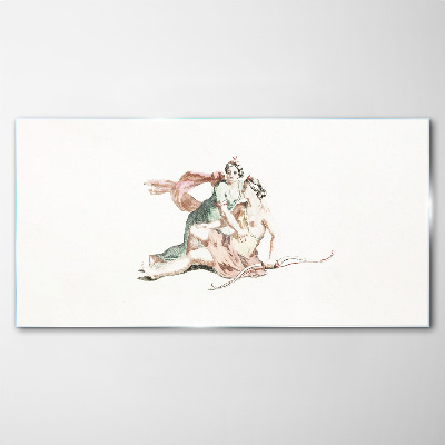 Glasbild Mythologische Szene mit weiblichen Figuren