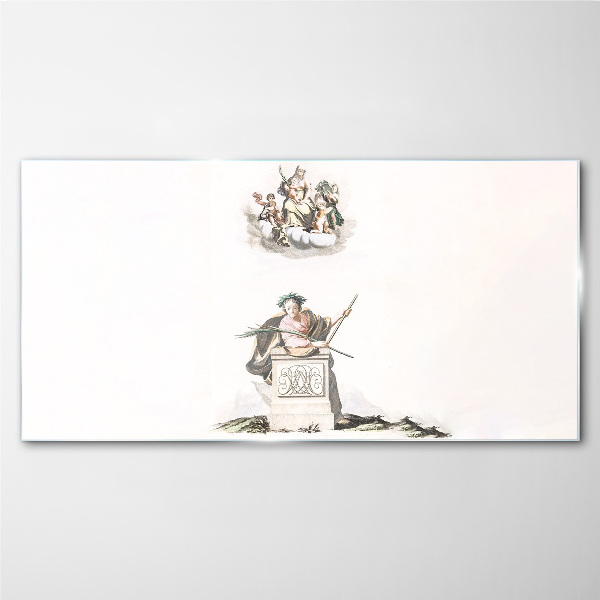 Glasbild Mythologische Inspirationen in Pastelltönen