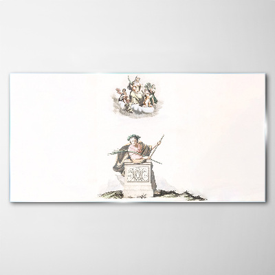 Glasbild Mythologische Inspirationen in Pastelltönen