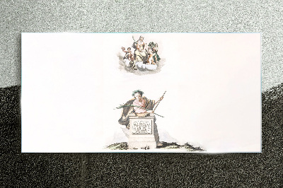 Glasbild Mythologische Inspirationen in Pastelltönen