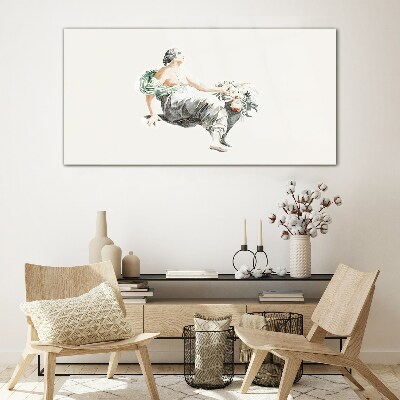 Glasbild Blumenmuse