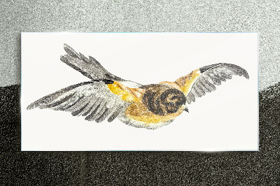 Glasbild Tier-Vogel-Zeichnung