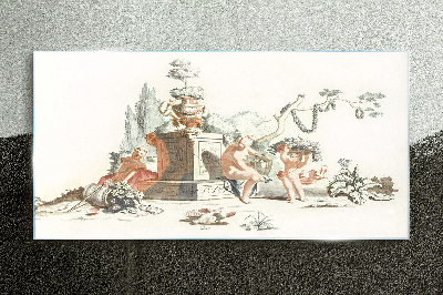Glasbild Mythologische Szene mit Figuren