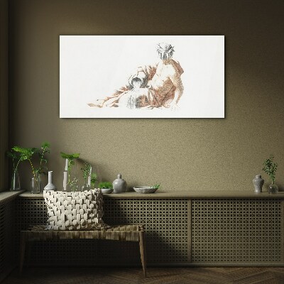 Glasbild Mythologischer Mann mit Krug