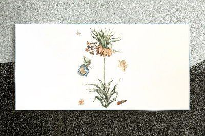 Glasbild Florale Motive in zarten Farben
