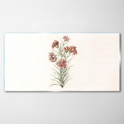 Bild aus glas Blüten in zarten Rosatönen