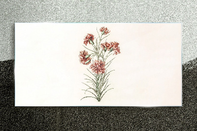 Bild aus glas Blüten in zarten Rosatönen