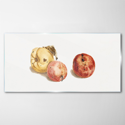 Glasbild Früchte in Pastelltönen