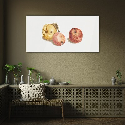 Glasbild Früchte in Pastelltönen